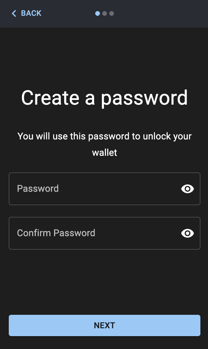 GemWallet Password Setup