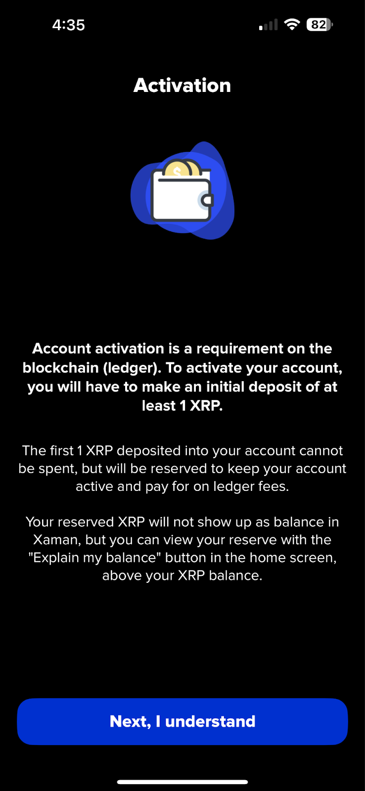 Xaman Activation Step 1
